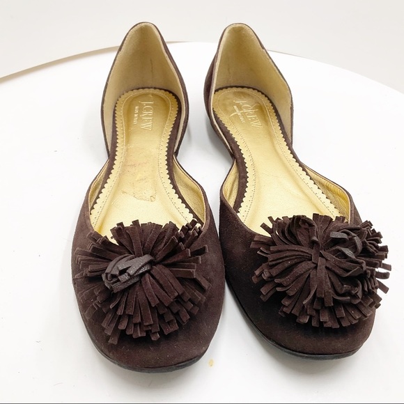 {J. CREW} Suede Pom Pom Flats - Picture 3 of 15